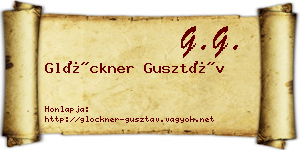 Glöckner Gusztáv névjegykártya